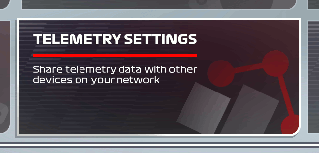 UDP telemetry settings